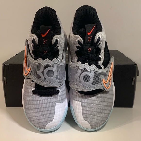 [BRAND NEW] NIKE KD TREY 5 X WOLF GREY VOLT CRIMSON MENS SHOES SIZE 6.5 SNEAKERS - Picture 5 of 8